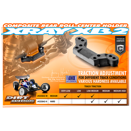 COMPOSITE REAR ROLL-CENTER HOLDER - DIRT EDITION - MEDIUM - 323042-M 