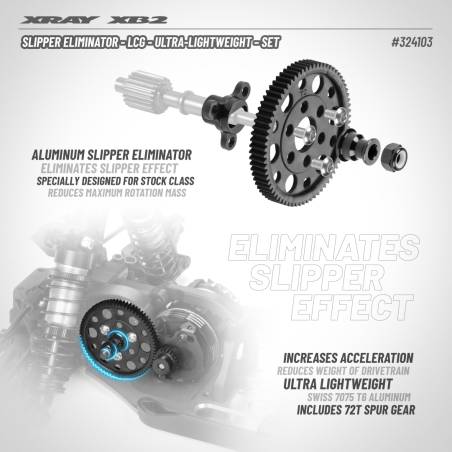 SLIPPER ELIMINATOR - LCG - ULTRA-LIGHTWEIGHT - SET  - XRAY - 324103