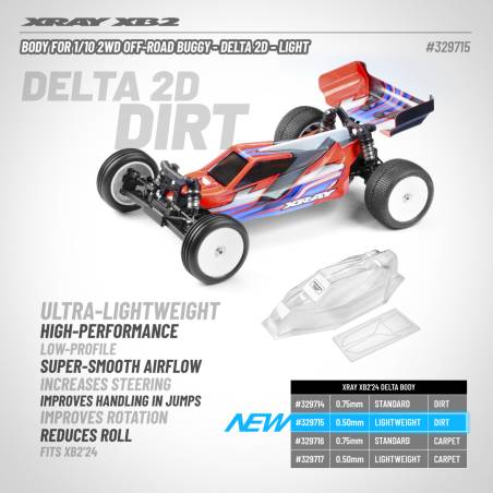 BODY FOR 1/10 2WD OFF-ROAD BUGGY - DELTA 2D - LIGHT - XRAY - 329715
