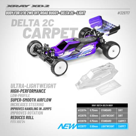 CARROCERÍA BUGGY OFF-ROAD 1/10 2WD - DELTA 2C - LIGERA- XRAY - 329717