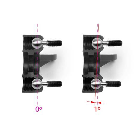 COMPOSITE STEERING BLOCK 1° KINGPIN RIGHT - 332211 - XRAY