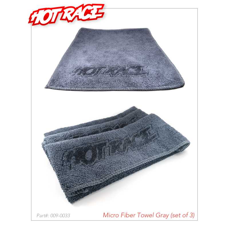 3 PCS OF MICROFIBER TOWEL GRAY - HOT RACE 3 PCS OF MICROFIBER TOWEL GRAY - HOT RACE