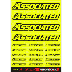 Pegatina Team Associated amarillo fluor - Team Associated sticker flu
