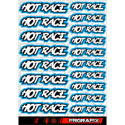Pegatina Hot Race azul - Hot Race sticker blue