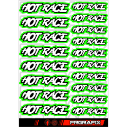 Pegatina Hot Race verde - Hot Race sticker green