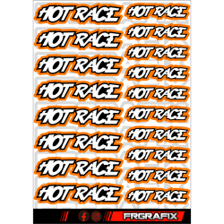 Pegatina Hot Race naranja - Hot Race sticker orange