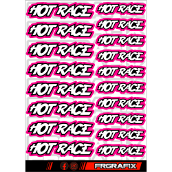 Pegatina Hot Race rosa - Hot Race sticker pink