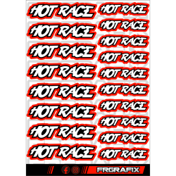 Pegatina Hot Race roja - Hot Race sticker red