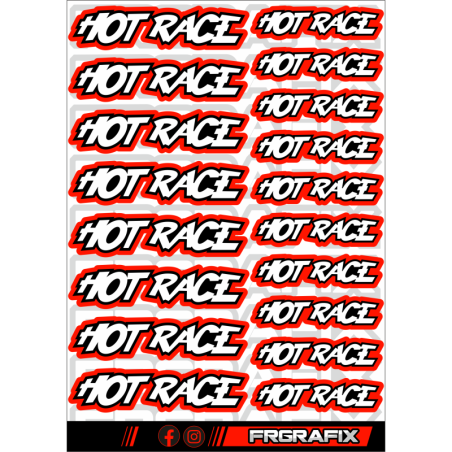 Pegatina Hot Race roja - Hot Race sticker red