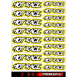 Pegatina Hot Race amarilla - Hot Race sticker yellow