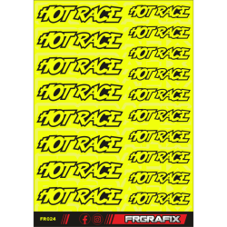 Pegatina Hot Race amarillo fluor - Hot Race sticker fluorescent yellow