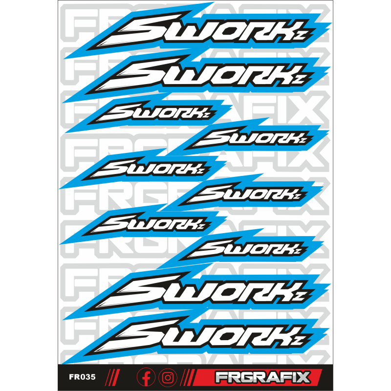 Pegatina Sworkz azul - Sworkz sticker blue