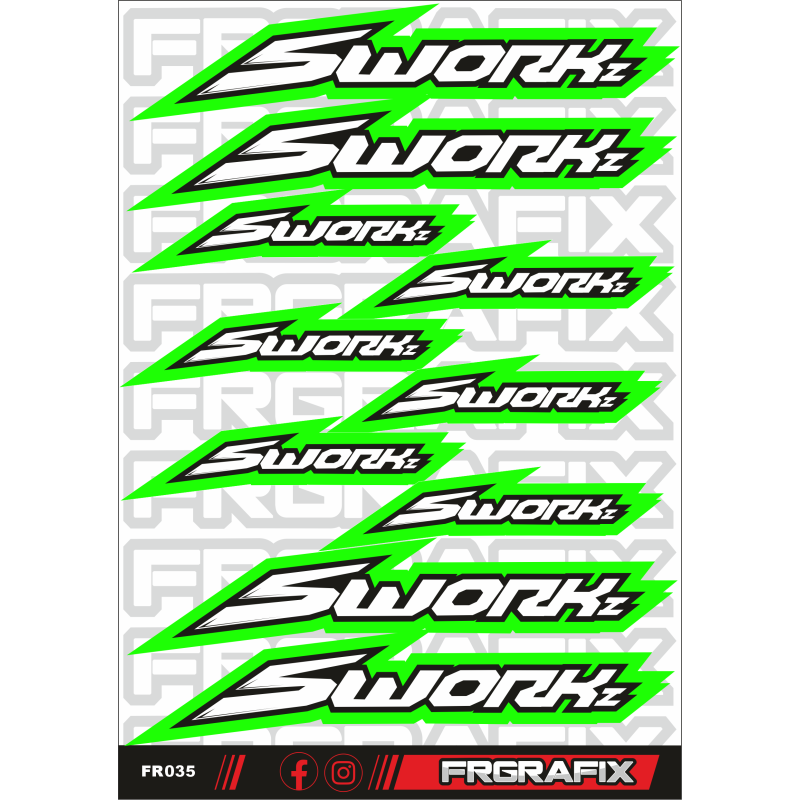 Pegatina Sworkz verde - Sworkz sticker green