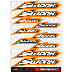 Pegatina Sworkz naranja - Sworkz sticker orange