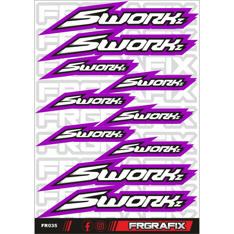 Pegatina Sworkz lila - Sworkz sticker purple