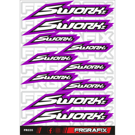 Pegatina Sworkz lila - Sworkz sticker purple