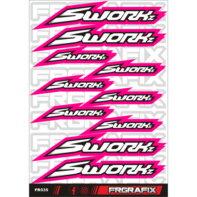 Pegatina Sworkz rosa - Sworkz sticker pink