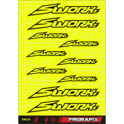 Pegatina Sworkz amarillo fluor - Sworkz sticker fluorescent yellow