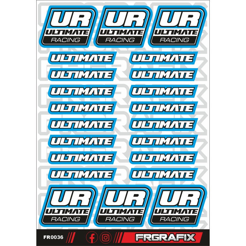 Pegatina Ultimate Racing azul - Ultimate Racing sticker blue