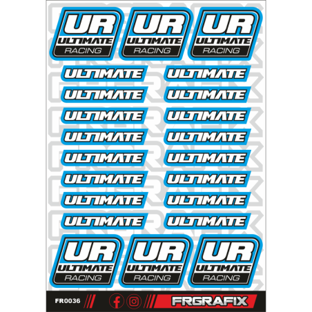 Pegatina Ultimate Racing azul - Ultimate Racing sticker blue