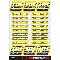 Pegatina Ultimate Racing amarilla - Ultimate Racing sticker yellow