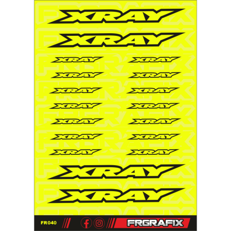 Pegatina XRAY amarillo fluor - XRAY sticker fluorescent yellow