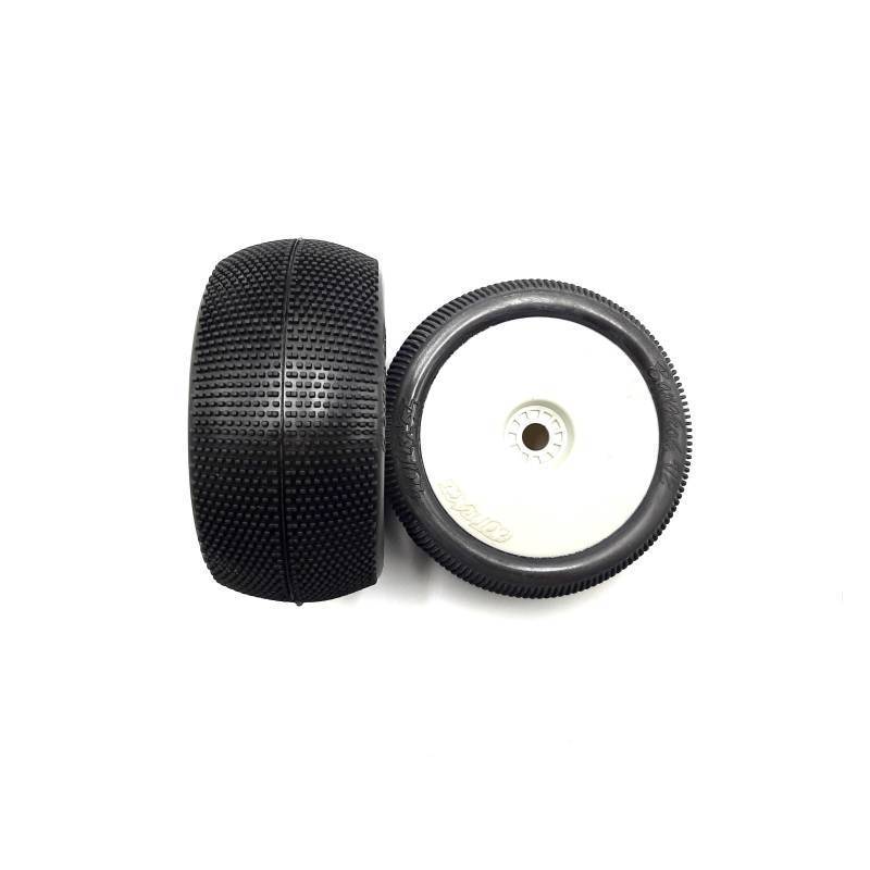 Ruedas Hot Race Truggy Bangkok soft pegadas en llanta blanca (2 Ud.)