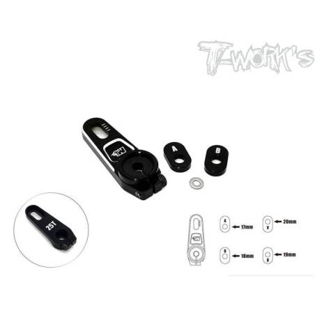 Servo horn aluminio 7075 25T T-Works 