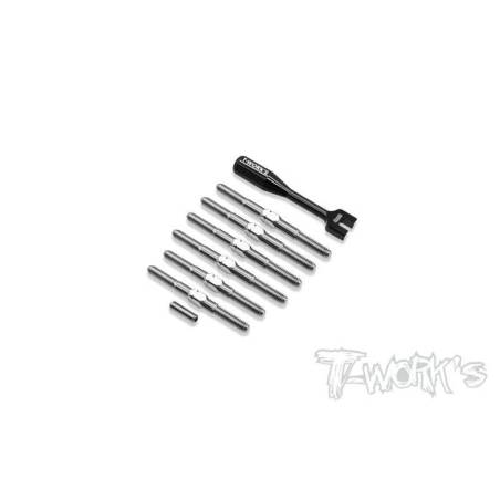 Set tirantes titanio T-Works Mugen MSB1 