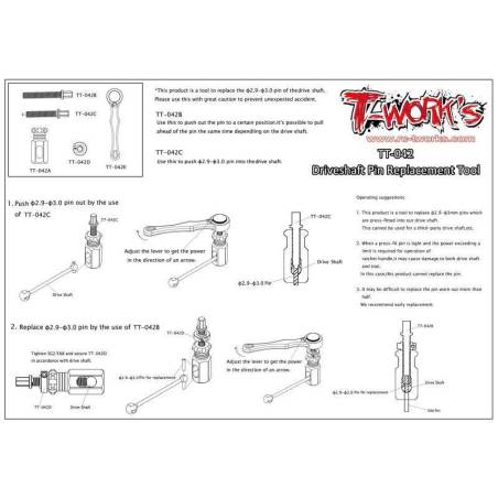 Herramienta pines cardan T-Works | 36mood