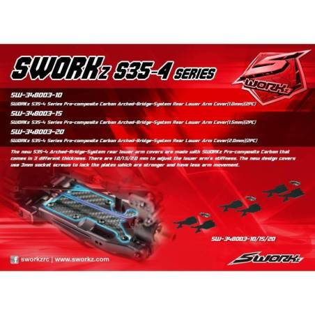 Rear Carbon Trapezoidal Cover 1.5 mm (2 pcs) - SW34800315
