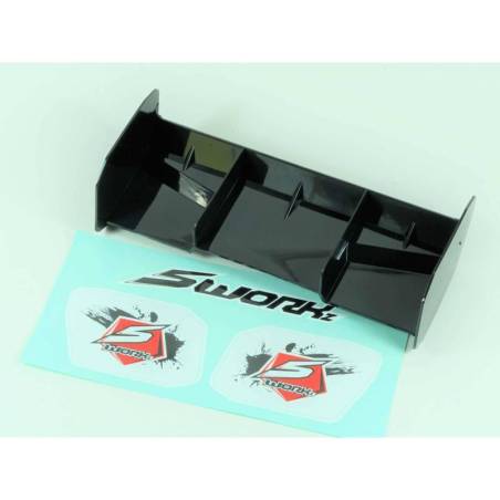 Alerón trasero Pro Race 1/8 negro sin agujeros - SW228022ABK