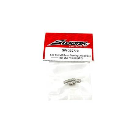 Rótula acero tirante dirección 7 mm L6 (4 u) - SW330779