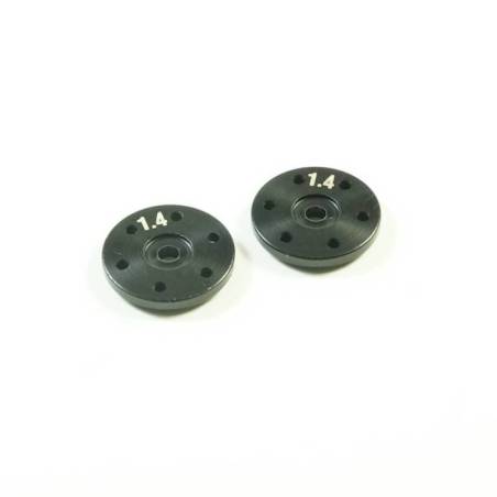 BBS Shock Piston 1.4x6 Holes Black (2 pcs) - SW330563A