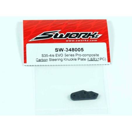 SWORKz Carbon Steering Knuckle Plate Left/Right (1 pc) - SW348005