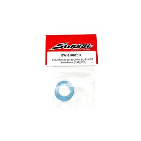 Junta diferencial central Big Bore azul 0.4 mm (3 u) - SW610020B