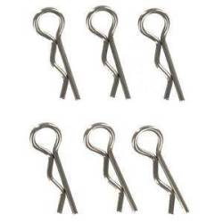 Clip carrocería Xtr Racing 1/8 cromado (6 uds)