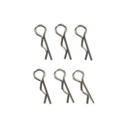 Clip carrocería Xtr Racing 1/8 cromado (6 uds)