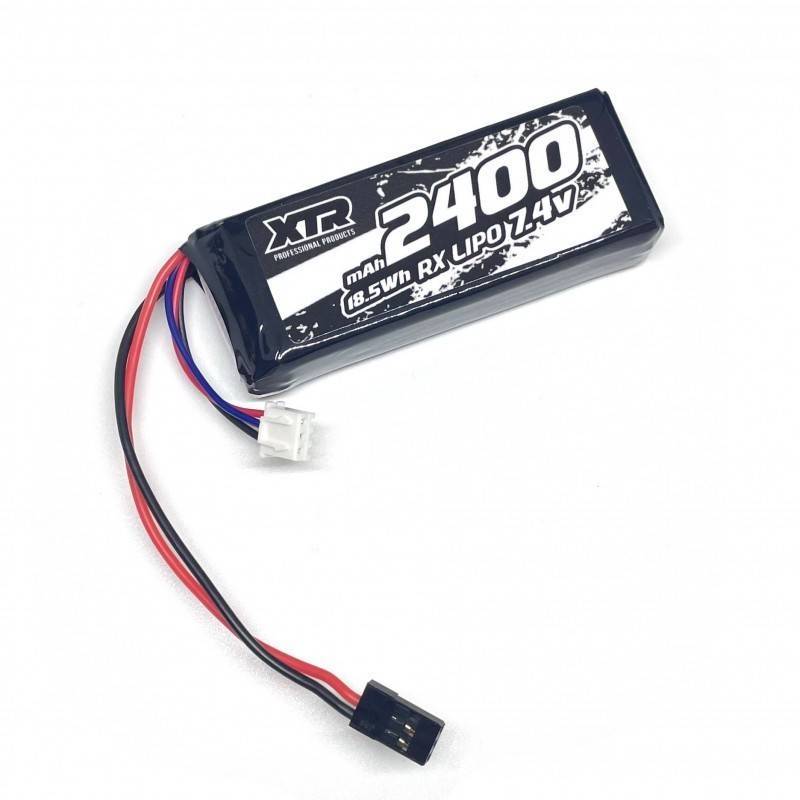 Batería receptor LiPo plana Xtr Racing 7,4 V 2400 mAh 16,5x31,5x85 mm