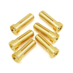 Conector banana 5 mm 90º baja resistencia Xtr Racing (6 uds)