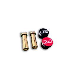 Tapones agarre perfil bajo con banana 5 mm Xtr Racing