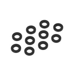 Arandela aluminio Xtr Racing 3x6x1,0 negra (10 uds)