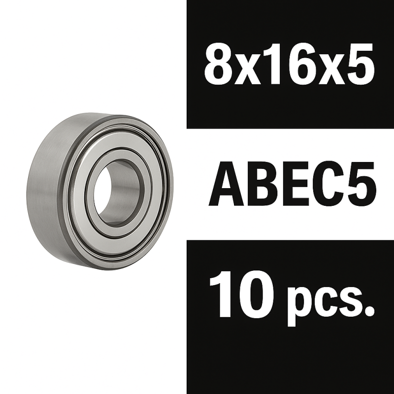 Rodamientos Xtr Racing Zero Friction 8x16x5 ZZ ABEC5 (10 uds)