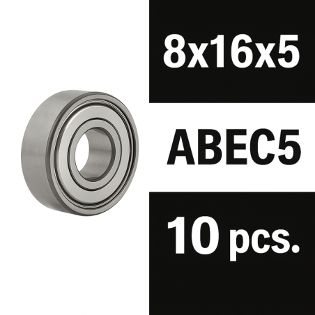 Rodamientos Xtr Racing Zero Friction 8x16x5 ZZ ABEC5 (10 uds)