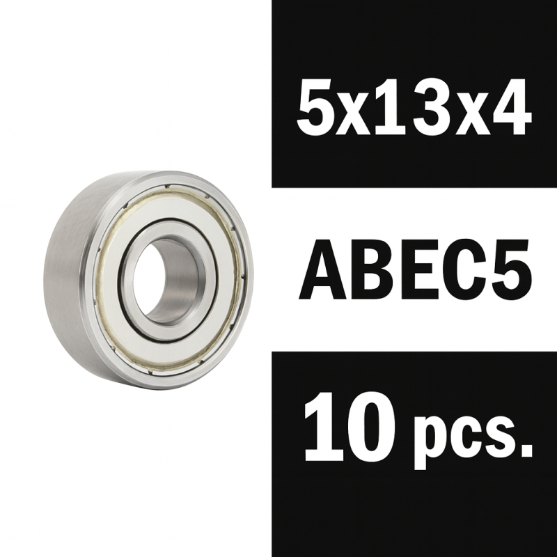 Rodamientos Xtr Racing Zero Friction 5x13x4 ZZ ABEC5 (10 uds)
