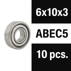 Rodamientos Xtr Racing Zero Friction 6x10x3 ZZ ABEC5 (10 uds)