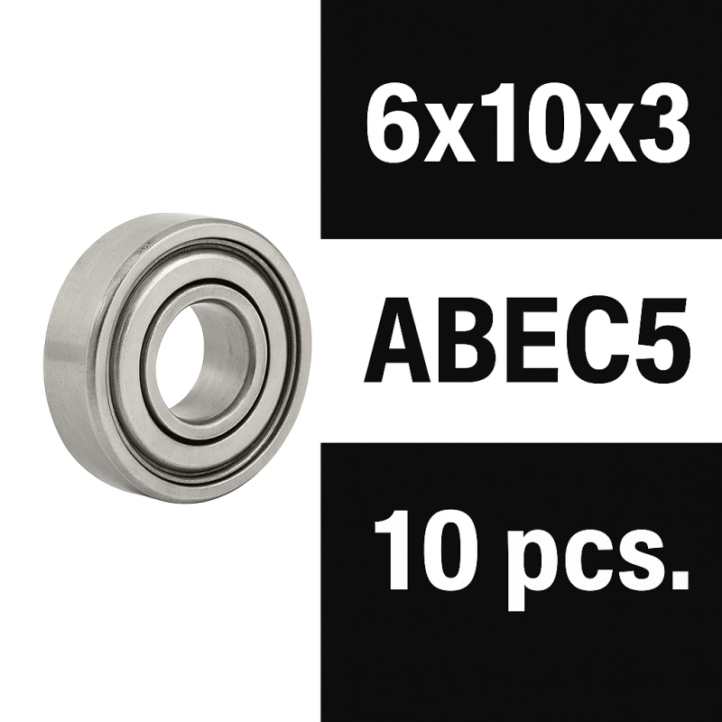 Rodamientos Xtr Racing Zero Friction 6x10x3 ZZ ABEC5 (10 uds)