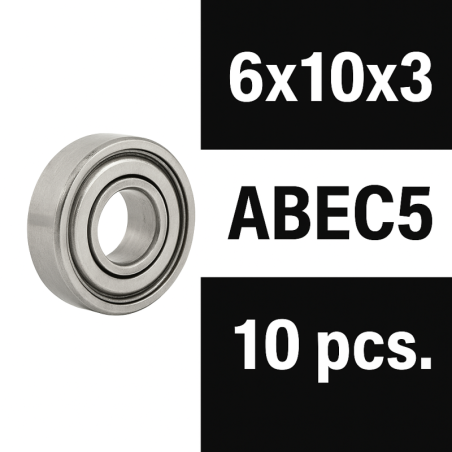Rodamientos Xtr Racing Zero Friction 6x10x3 ZZ ABEC5 (10 uds)
