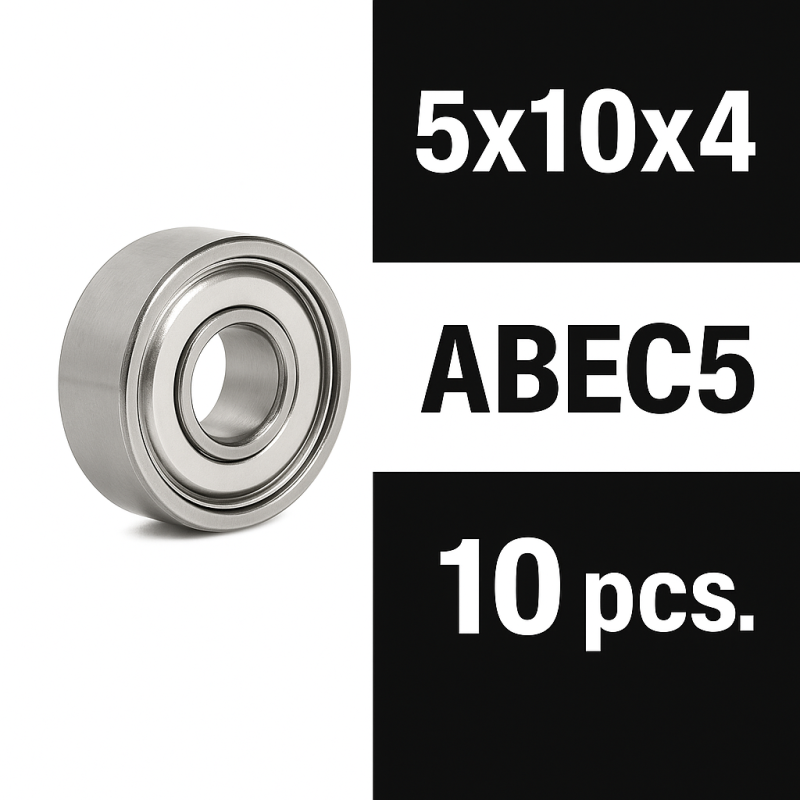 Rodamientos Xtr Racing Zero Friction 5x10x4 ZZ ABEC5 (10 uds)
