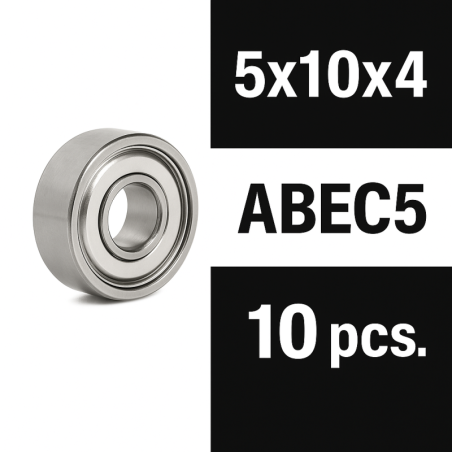 Rodamientos Xtr Racing Zero Friction 5x10x4 ZZ ABEC5 (10 uds)